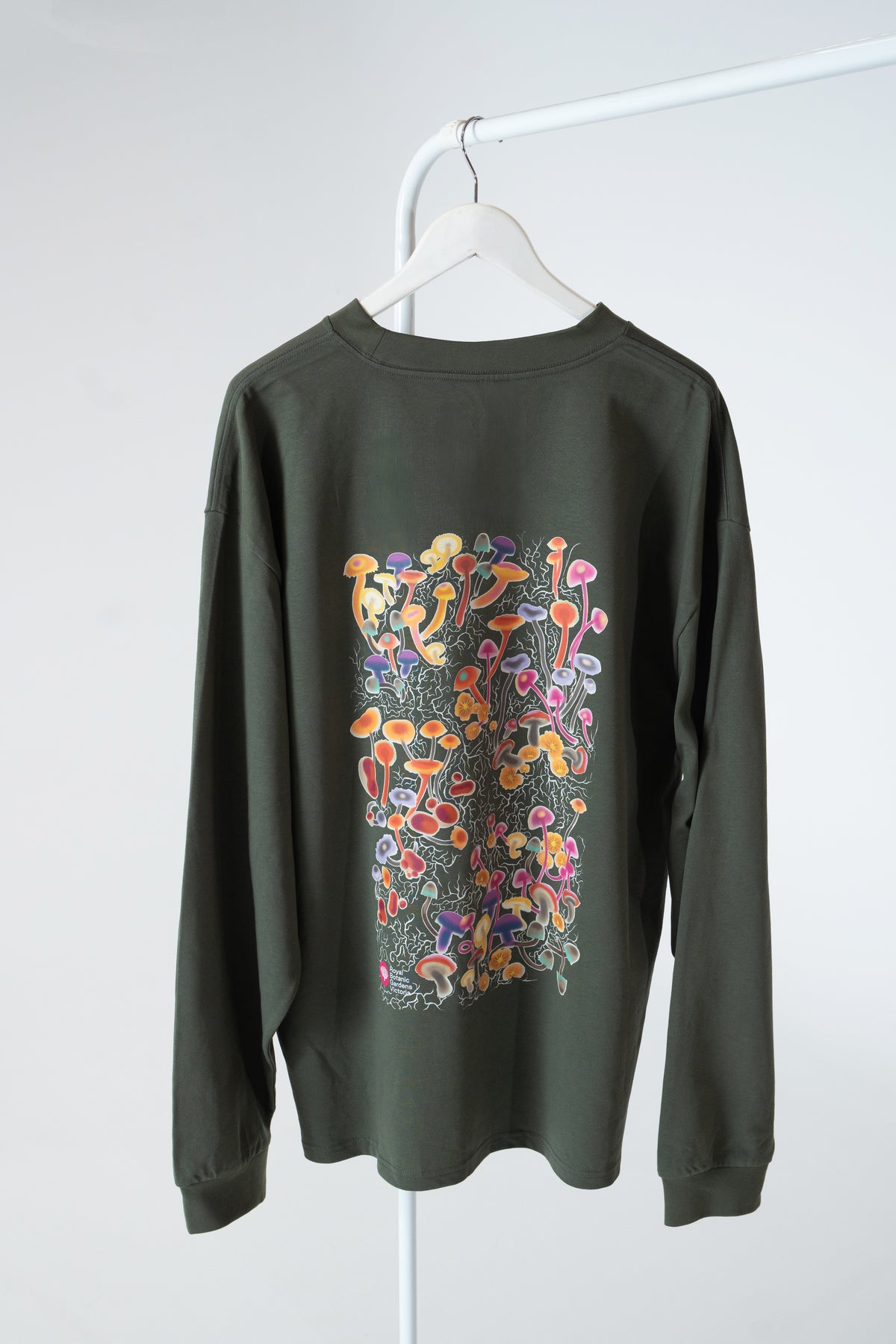 Long Sleeve Crew Neck Tee Mycelium- Khaki