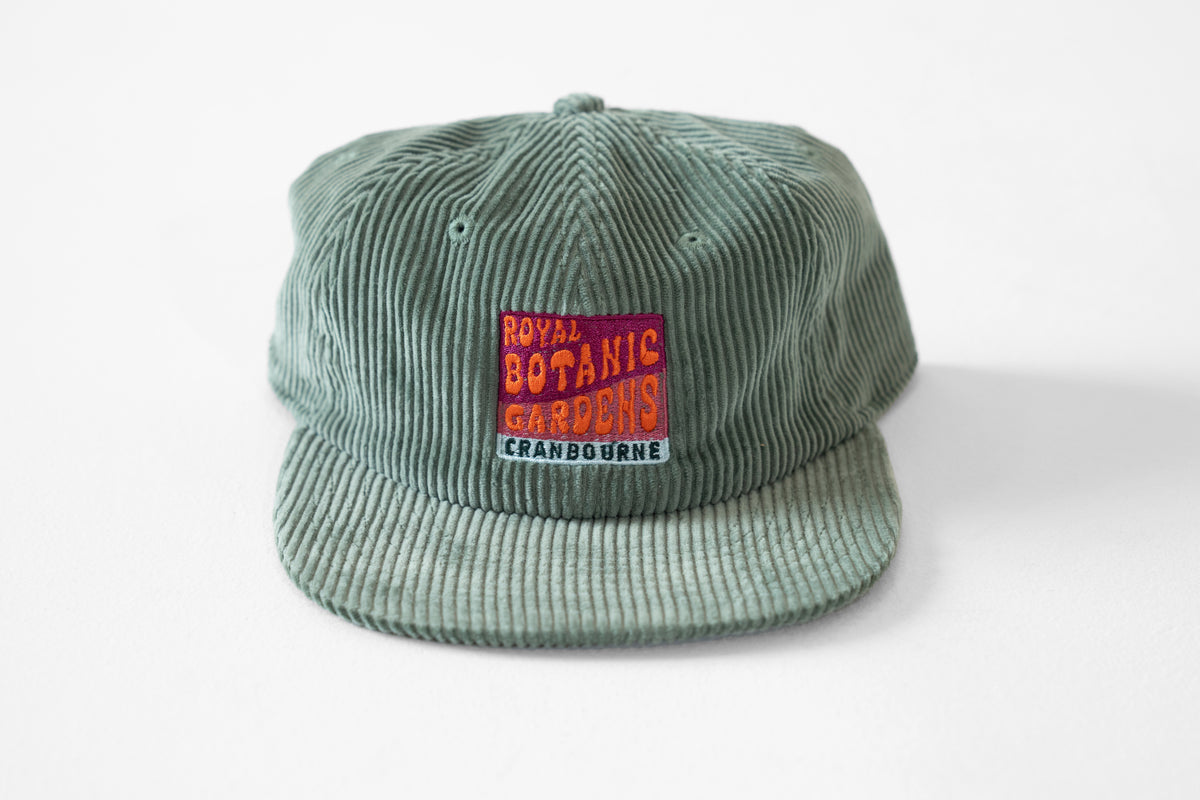 Cord Flat Peak Dad Cap Cranbourne- Sage Green