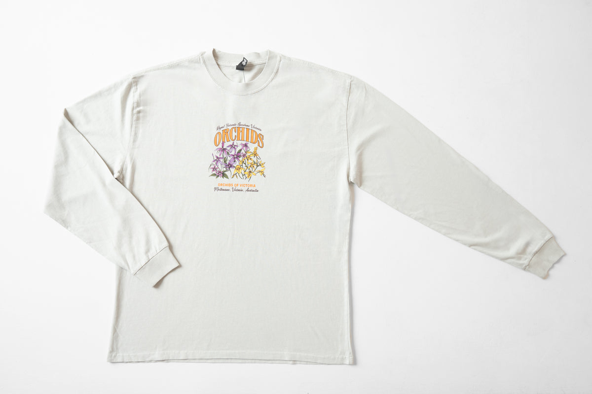 Long Sleeve Printed Tee-Orchid