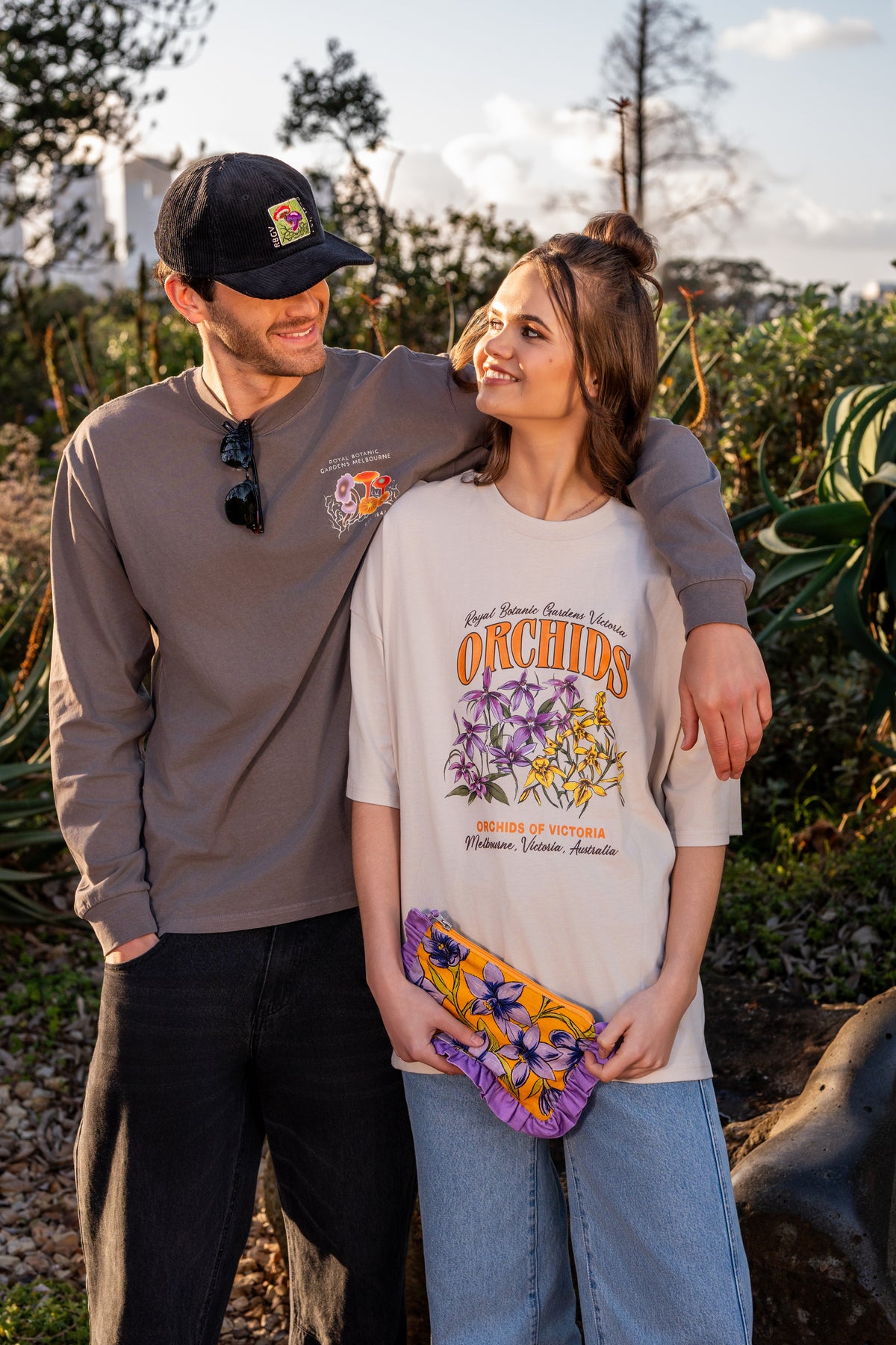 Long Sleeve Crew Neck Tee Mycelium - Faded Grey