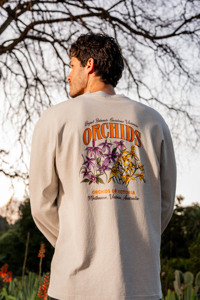 Long Sleeve Printed Tee-Orchid