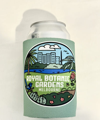 RBGV Stubby Holder Melbourne Scene - Sage